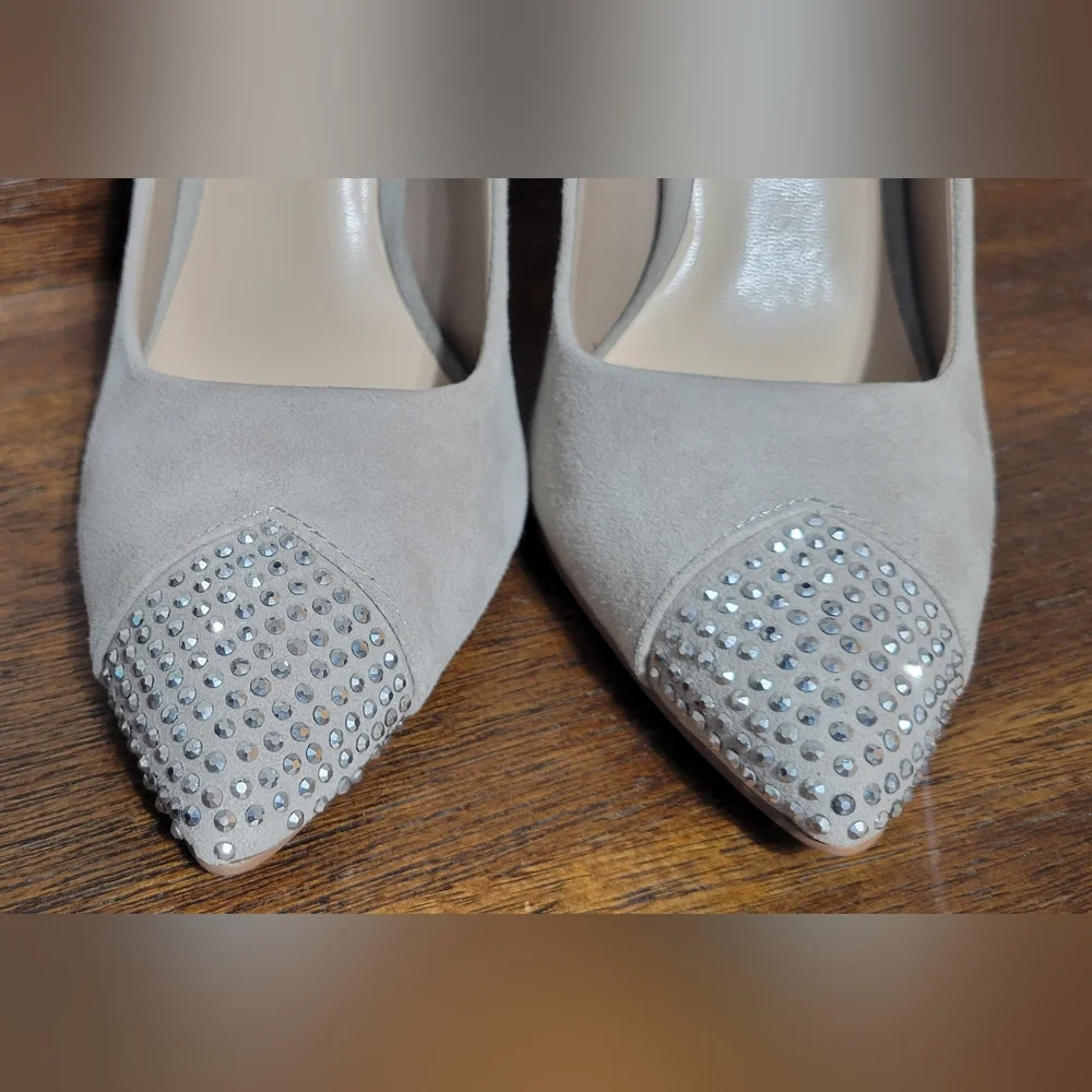 *SALE* Fergie Rhinestone Suede Heels - Picture 2 of 10